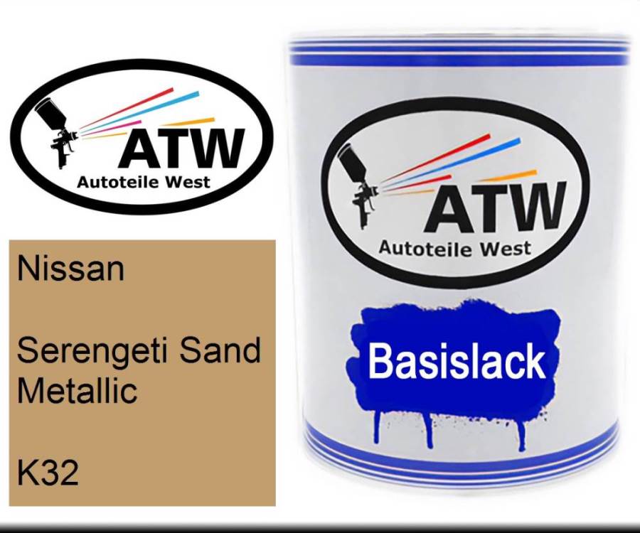 Nissan, Serengeti Sand Metallic, K32: 1L Lackdose, von ATW Autoteile West.